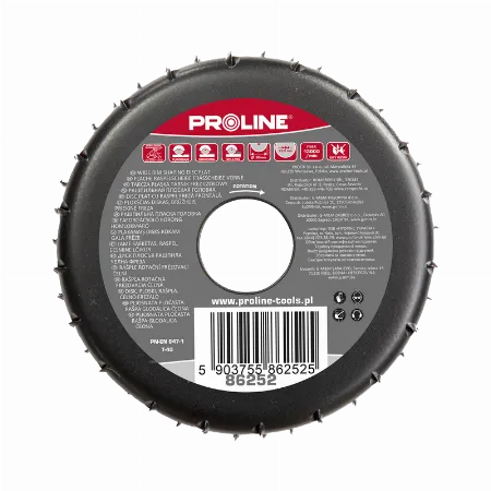 Disc plat cu rasp si frez frontal 90 mm, dinti grosi, Proline 86252