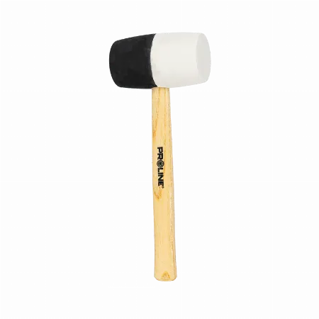 Ciocan din cauciuc bicolor cu maner din lemn 72 mm, 980 g