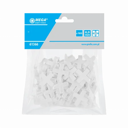 Distantiere tip cruce pentru faianta 6,0 mm, 100 bucati Mega