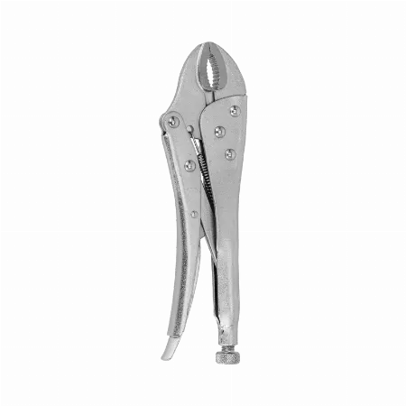 Cleste de blocare Mega 180 mm nichelat cu falci rotunjite