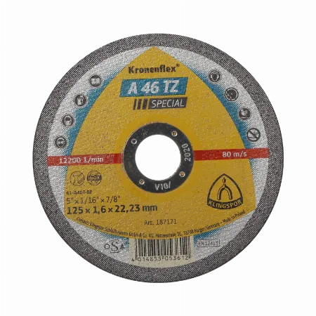 Disc plat de taiere otel rezistent la acizi Klingspor A46TZSPEC KL224084