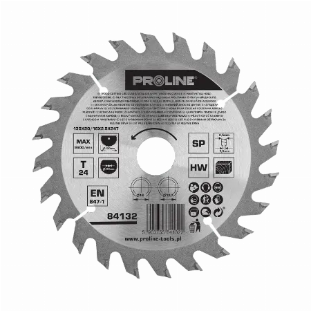 Disc circular pentru lemn cu dinti vidia 130 mm / 24 dinti