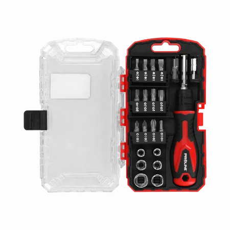 Set surubelnita cu varfuri si tubulare, 33 piese, Proline 10721
