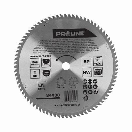 Disc circular pentru lemn cu dinti din carbura sinterizata 400 mm, 80 dinti