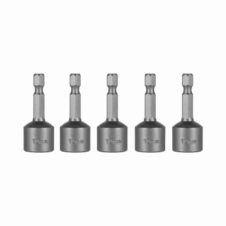 Varfuri tubulare magnetice hexagonale 12 mm, prindere 1/4", set 5 bucati