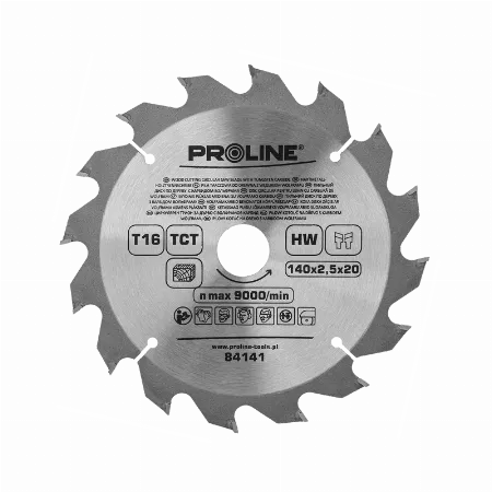 Disc circular pentru lemn cu dinti din carbura sinterizata 140 mm 16 dinti