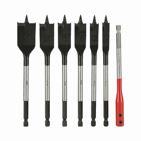 Set burghie lopatica pentru lemn, 7 piese