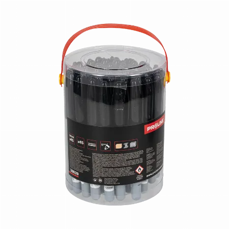 Set 45 markere permanente negre cu varf rotund Proline 38039