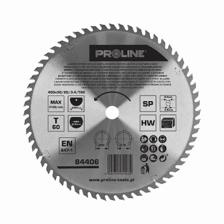 Disc circular pentru lemn cu dinti vidia 400 mm, 60 dinti