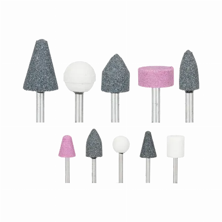 Set pietre abrazive, 10 piese, tije de 3 mm si 6 mm