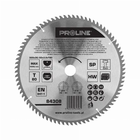 Disc circular pentru lemn cu dinti vidia 300 mm, 80 dinti