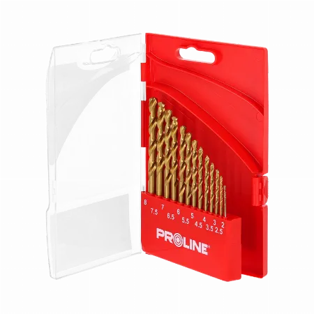 Set burghie metal DIN338 HSS-TiN 13 bucati 2-8 mm Proline 77314