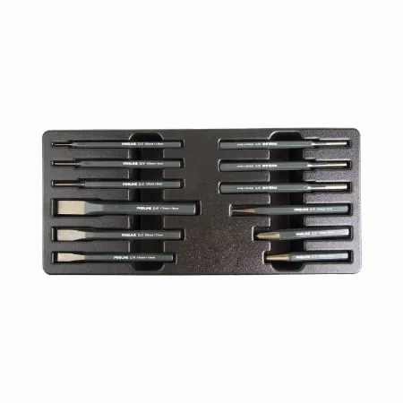 Modul tava cu dalti, dornuri si punctatoare pentru metal, 12 piese, Proline 58797