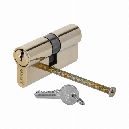 Cilindru de siguranta simetric 62 mm, alama, Mega 24662K