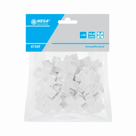 Distantiere faianta tip cruce 10 mm, set 40 buc.