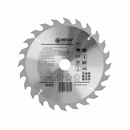 Disc circular pentru lemn, MDF si laminat 250x30/20/16 mm, 24 dinti