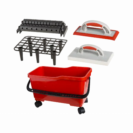 Set pentru rostuit cu galeata, gletiere, gratar, role si roti