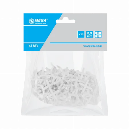Distantiere pentru faianta tip cruce cu inel 2,5 mm, set 75 buc.