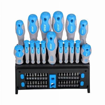 Set surubelnite Cr-V soft touch cu biti si magnetizator, 50 piese, Mega 10999