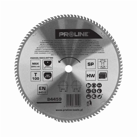 Disc circular pentru lemn cu dinti vidia 450 mm, 100 dinti