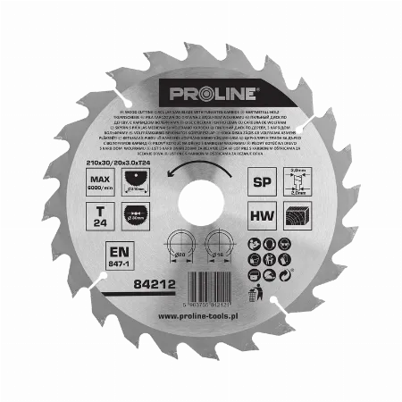 Disc circular pentru lemn cu dinti vidia 210 mm / 24 dinti