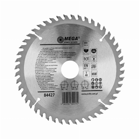 Disc circular pentru lemn, MDF si laminat 184x30/20/16 mm, 48 dinti, dinti din carbura sinterizata