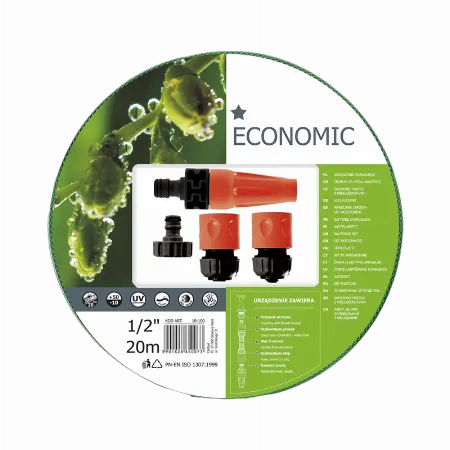 Set furtun apa Economic 1/2 inch 20 m cu accesorii