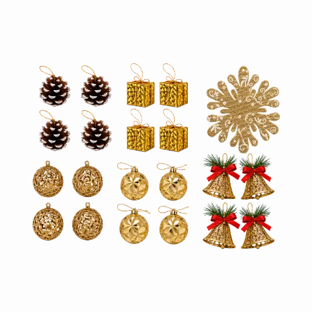 Set Ornamente de Craciun / Auriu - 24P.