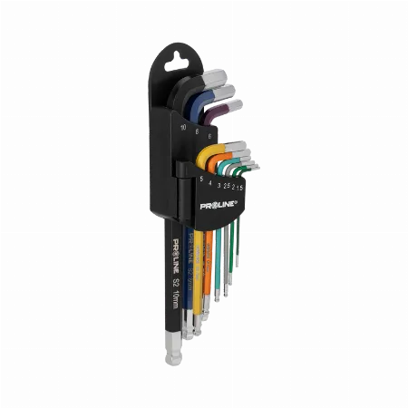 Set chei imbus cu cap sferic, 9 piese, 1,5-10 mm Proline