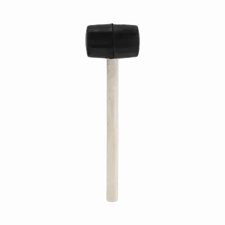 Ciocan din cauciuc negru dur cu maner din lemn 65 mm / 450 g Mega 12002