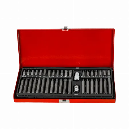 Set varfuri Torx T20 - T55, XZN M5 - M12, HEX 4 - 12 mm S2 Proline 10748, 40 piese