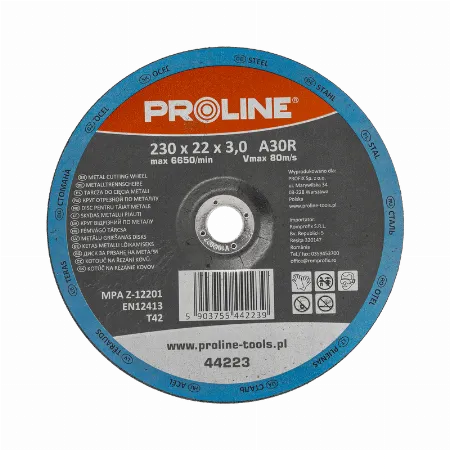 Disc depresat pentru debitarea metalului 230 mm Proline 44223