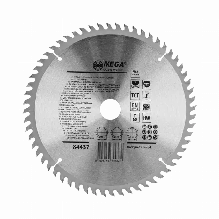 Disc circular pentru lemn, MDF si laminat cu dinti din carbid 250 mm, 60 dinti