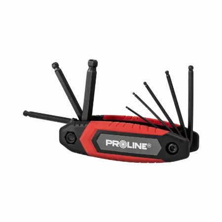 Set chei imbus sferice pliabile cu maner ergonomic, 1,5-8 mm, 8 buc.