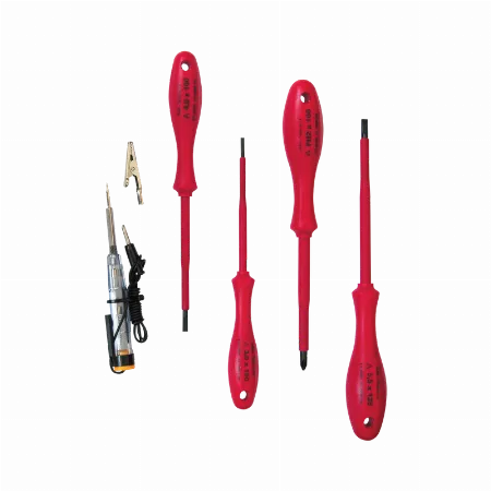 Set surubelnite electrotehnice izolate 1000 V cu tester auto, 5 piese, Profix 10540