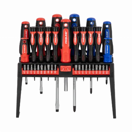Set Surubelnite S2 Maner Soft-Touch cu Stand - 37P.