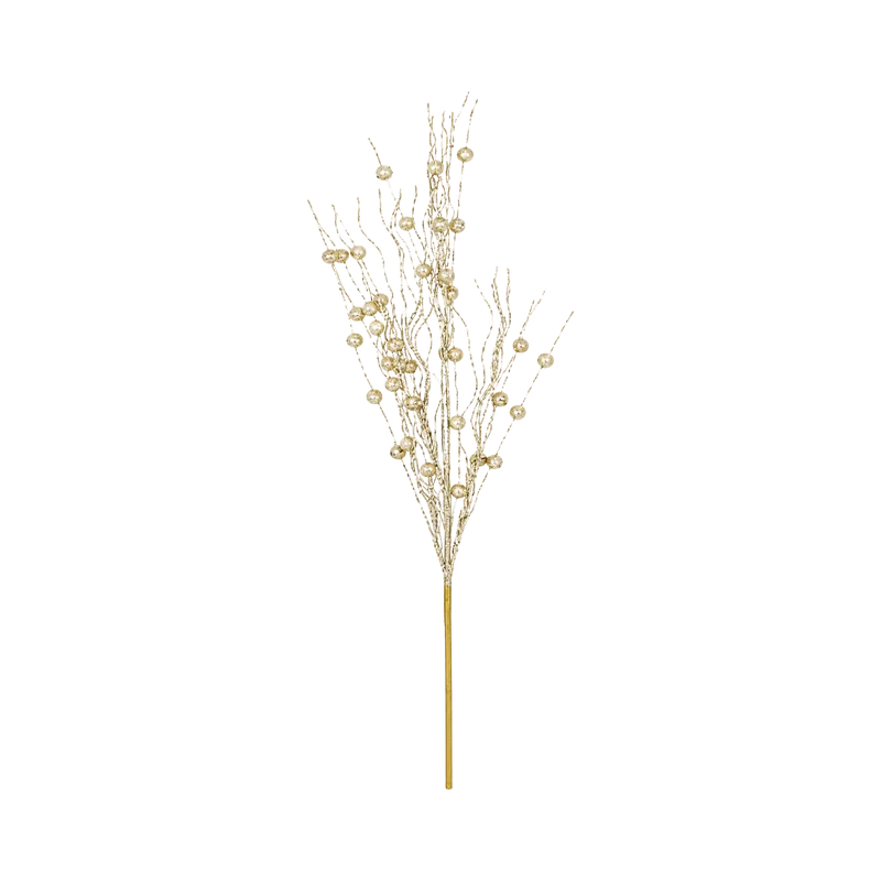 Crenguta Decorativa de Craciun - Sclipici Bej 82CM