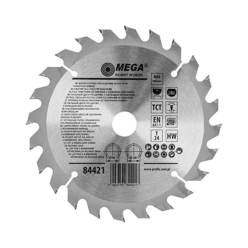 Disc Circular pentru Lemn cu Dinti Caliti 160MM / 24D.