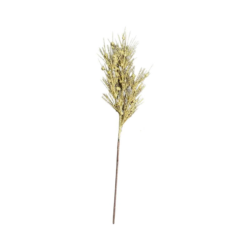 Crenguta Decorativa de Craciun - Sclipici Auriu 65CM