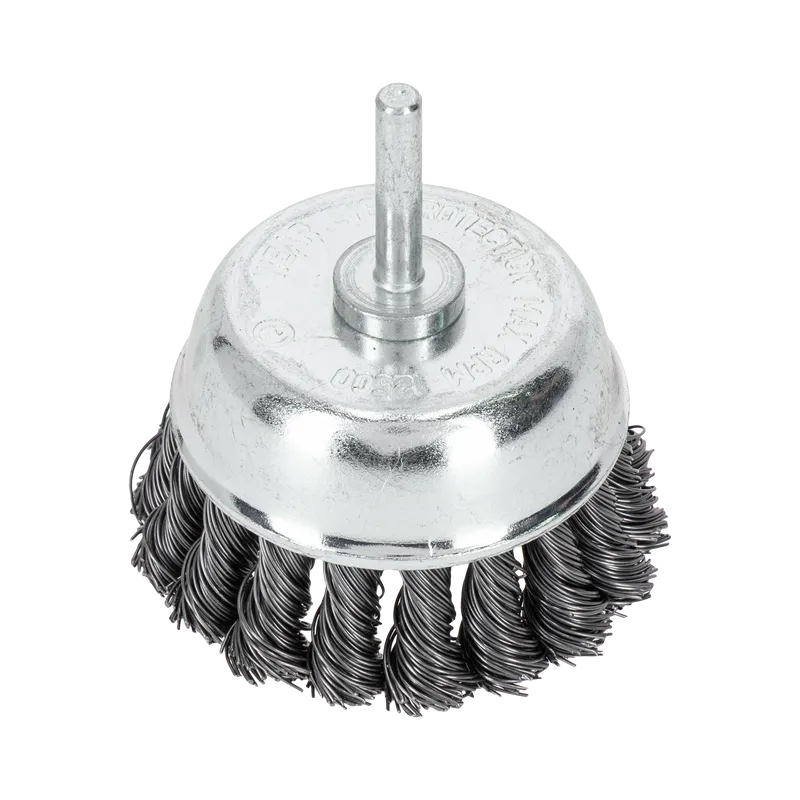 Perie Sarma Impletita Tip Cupa cu Tija 75MM