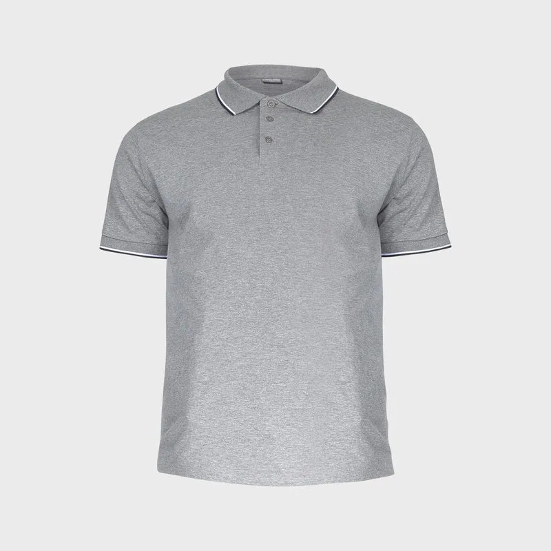 Tricou Bumbac Polo Subtire / Gri - XL