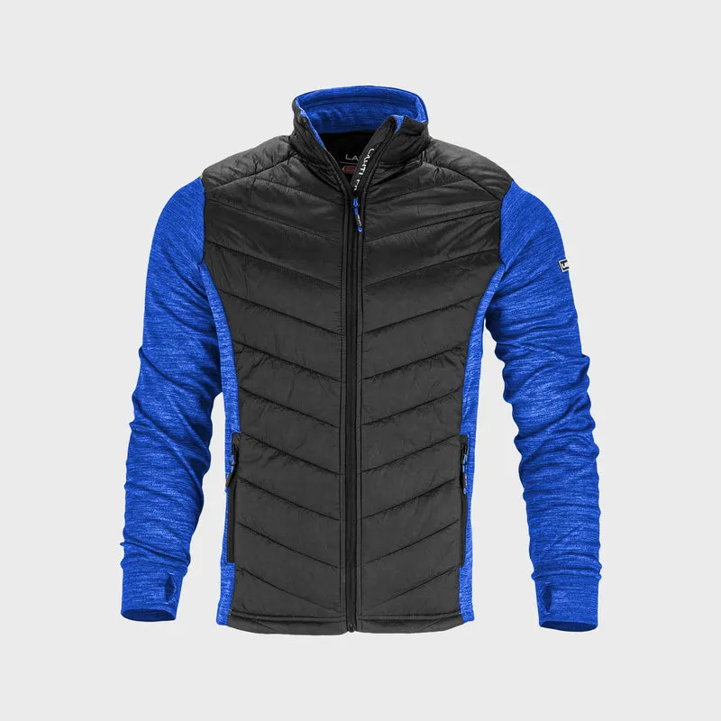 Jacheta cu Imprimeu si Matlasare / Albastru-Negru - 2XL