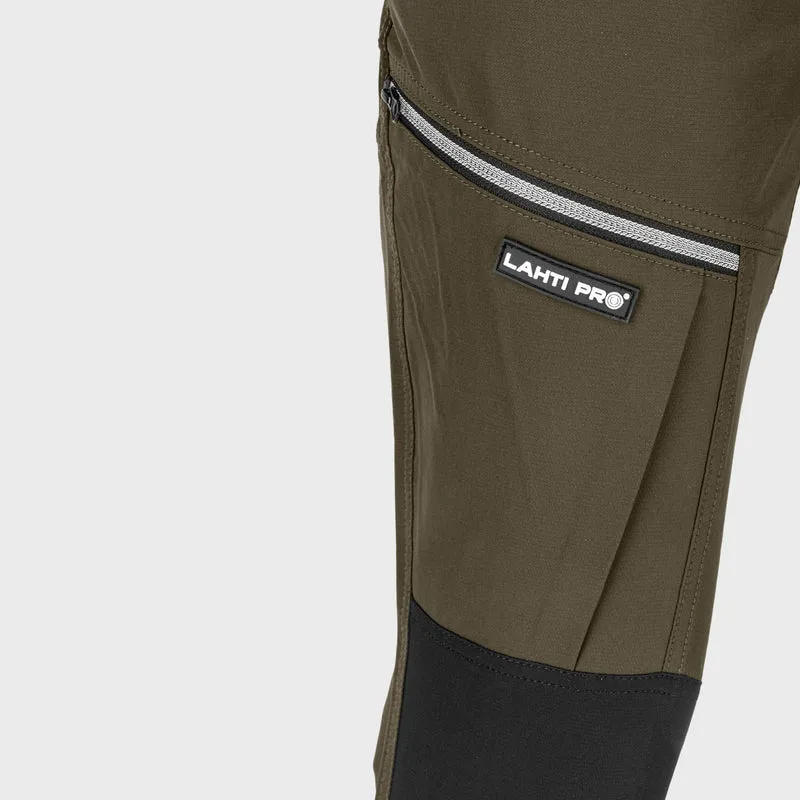 Pantalon Lucru Slim-Fit-Elastic Usor / Kaki - M