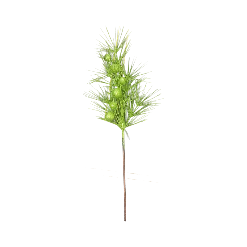 Crenguta Decorativa de Craciun - Sclipici Verde 62CM