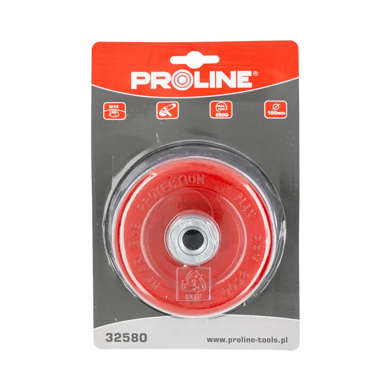 Perie Sarma Impletita Tip Cupa cu Filet 100MM