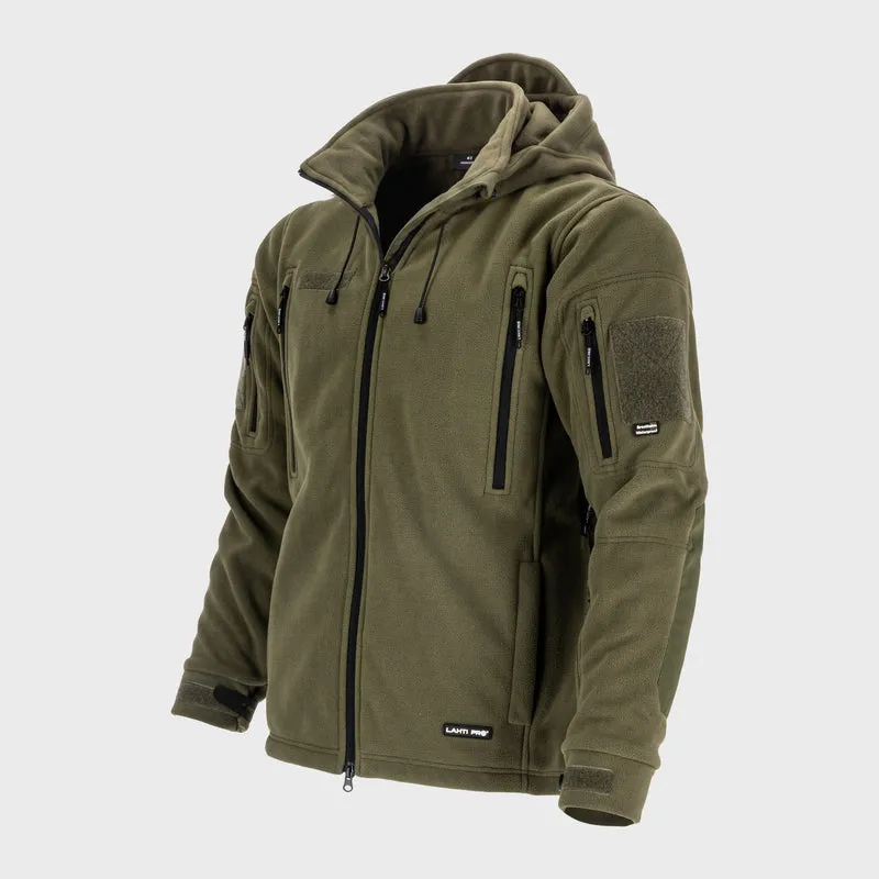 Jacheta Polar Impermeabila cu Gluga / Kaki - 2XL