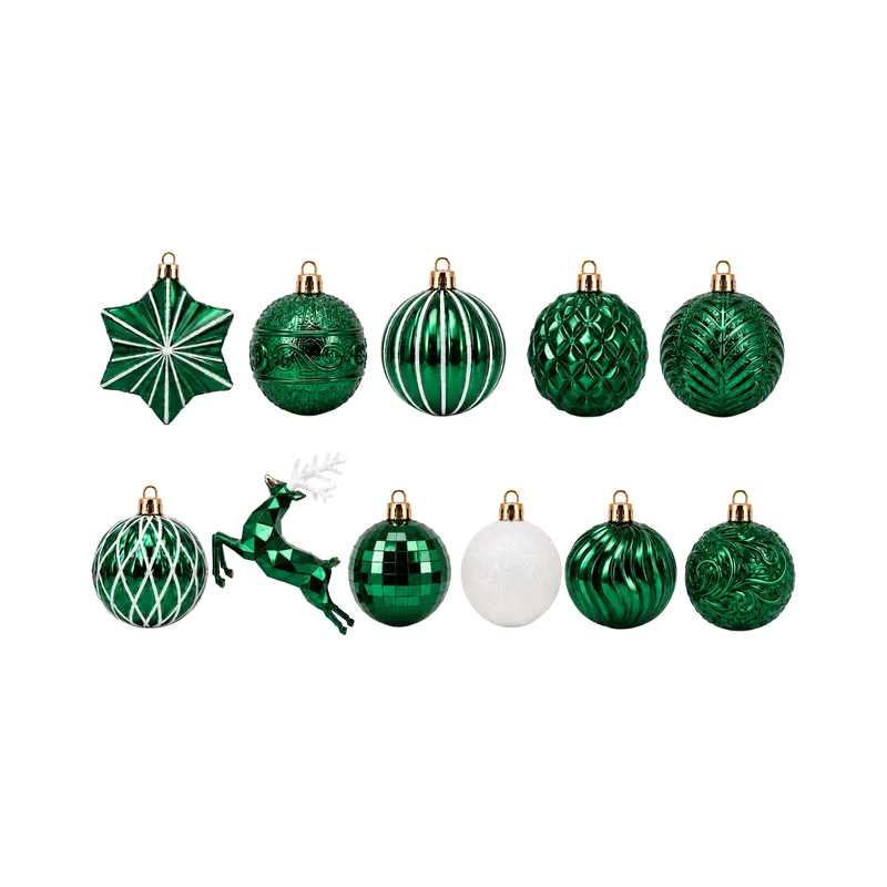 Set Ornamente de Craciun / Argintiu - 48P.