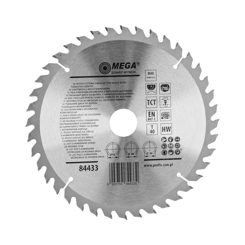Disc Circular pentru Lemn cu Dinti Caliti 210MM / 40D.