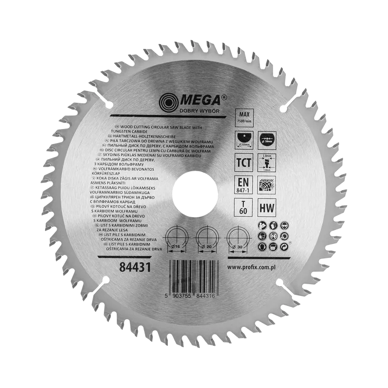 Disc Circular pentru Lemn cu Dinti Caliti 200MM / 60D.