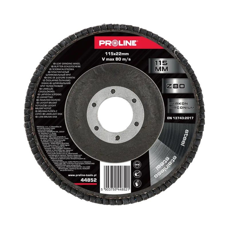 Disc Abraziv Lamelar cu Zirconiu 115MM - GR.80